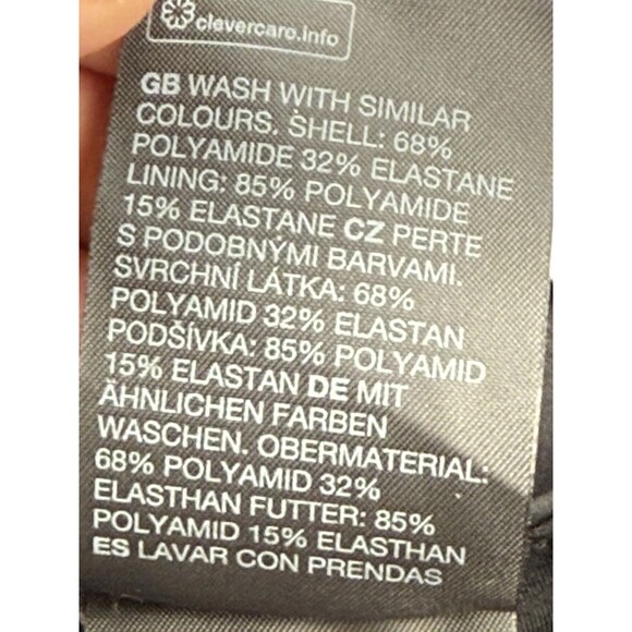 & Other Stories Ruffle Shoulder Plunge Neck One Piece Swimsuit In Black Sz 2 New - Picture 9 of 9